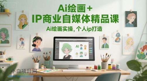 Ai绘画+IP商业自媒体精品课，Ai绘画实操，个人ip打造-小白项目分享网