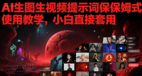 AI生图生视频提示词保姆式使用教学，小白直接套用-小白项目分享网