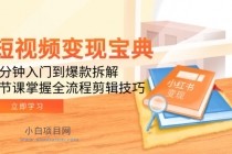 短视频变现宝典:5分钟入门到爆款拆解,9节课掌握全流程剪辑技巧