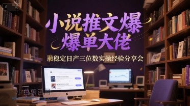 小说推文爆单大佬稳定日产三位数实操经验分享会-小白项目分享网