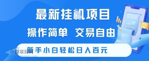 最新挂G项目，操作简单，交易自由，新手小白轻松日入100+【揭秘】-小白项目分享网