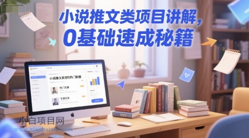 小说推文类项目讲解，0 基础速成秘籍-小白项目分享网