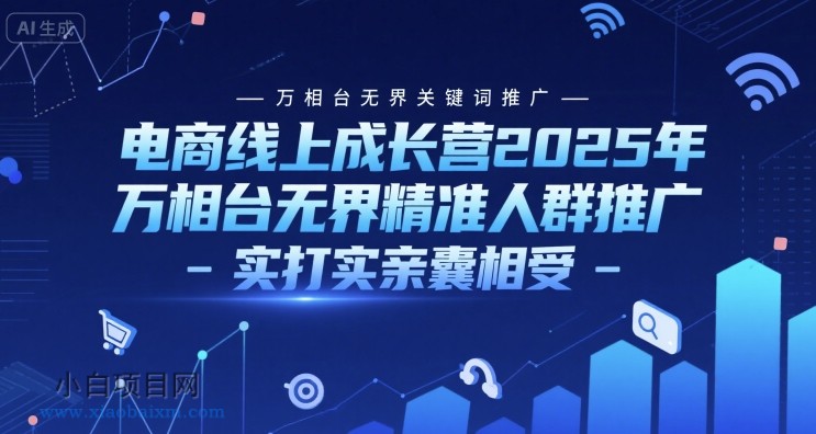 电商线上成长营2025年，万相台无界关键词推广-万相台无界精准人群推广-实打实亲囊相受-小白项目分享网