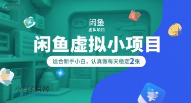 闲鱼虚拟小项目，操作简单，适合新手小白，认真做每天稳定2张-小白项目分享网