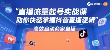 直播流量起号实战课，助你快速掌握抖音直播逻辑，高效启动商家自播-小白项目分享网