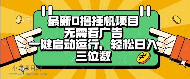 最新口撸挂G项目，无需看广告，一键启动全自动运行，轻松日入三位数【揭秘】-小白项目分享网