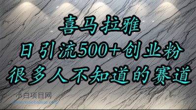 喜马拉雅，小而精的流量赛道，日进500+精准创业粉-小白项目分享网