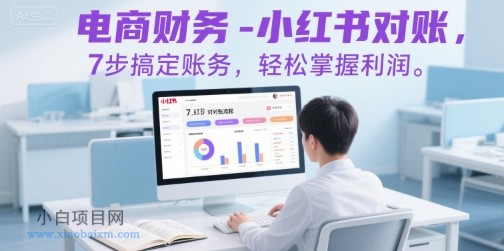 电商财务-小红书对账，7步搞定账务，轻松掌握利润-小白项目分享网