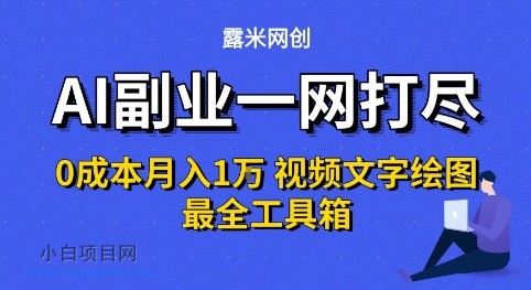 AI副业一网打尽0投入月入1W+视频文字绘图最全工具箱【揭秘】-小白项目分享网