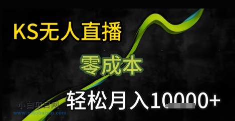 KS无人直播25年最新玩法，只需一部手机，轻松月入1W+【揭秘】-小白项目分享网
