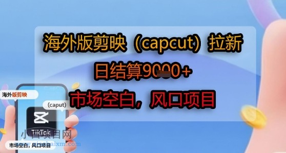 海外版剪映(capcut)拉新,日结算1k+,市场空白,风口项目