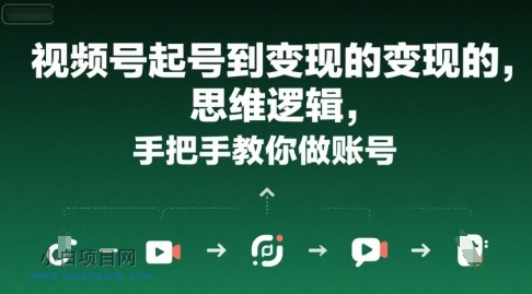 视频号起号到变现的思维逻辑，手把手教你做账号-小白项目分享网