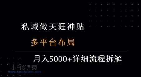 私域做天涯神贴 多平台布局 月入5k+详细流程拆解-小白项目分享网