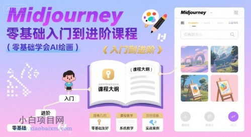 midjourney零基础入门到进阶课程,零基础学会AI绘画