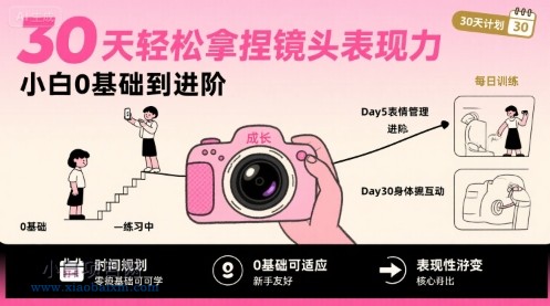 30天轻松拿捏镜头表现力，小白0基础到进阶-小白项目分享网