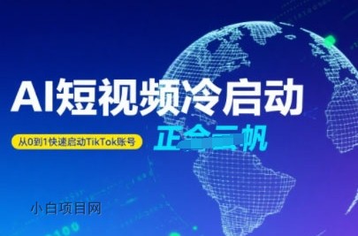 Tiktok Ai短视频快速冷启动，从0到1快速启动的账号-小白项目分享网