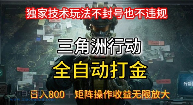 三角洲最新全自动G机，独家技术玩法，不封号也不违规， 日入8张+可矩阵操作，收益无限放大【揭秘】-小白项目分享网