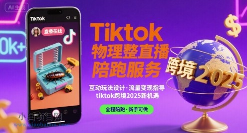 Tiktok物理整蛊直播陪跑服务-tiktok跨境2025-小白项目分享网