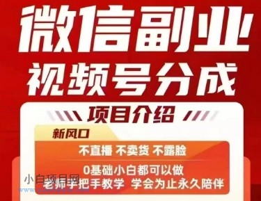 微信副业视频号分成,不直播 不卖货 不露脸,三五分钟即可完成一条作,每日收益几十、几张不等