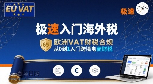 极速入门海外税，欧洲VAT财税合规，从0到1入门跨境电商财税-小白项目分享网