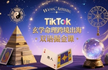 TikTok玄学命理跨境出海双语掘金课,手把手教你用命理知识精准直击海外用户痛点