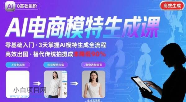 AI模特进阶课程,0基础高效生成逼真电商模特图