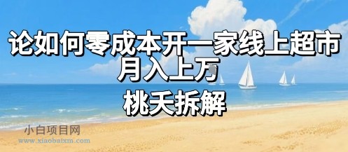 论如何零成本开一家线上超市，月入上W-小白项目分享网