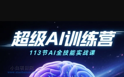 超级AI视频：绘画、带货、职场全场景113节通关课，解锁AI无限可能，开启精彩AI之旅-小白项目分享网