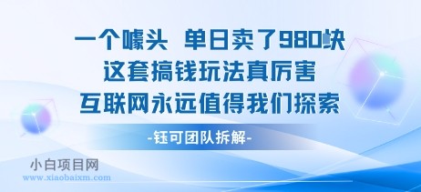 一个噱头单日卖了980米 这套搞钱玩法真厉害 互联网永远值得我们探索-小白项目分享网