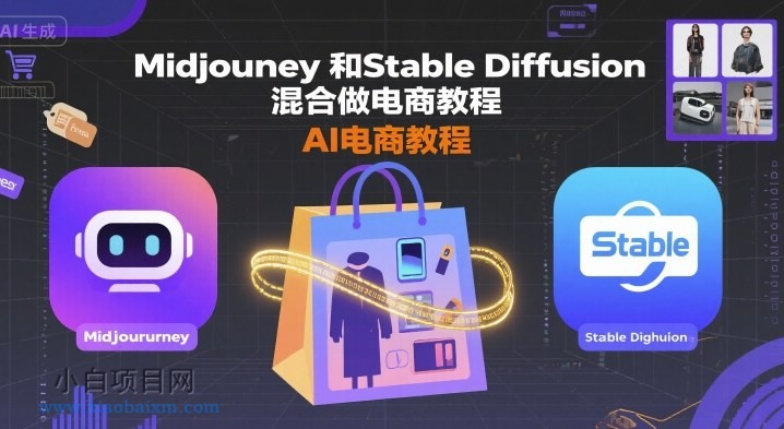 Midjourney和Stable Diffusion混合做电商教程-ai电商教程-小白项目分享网