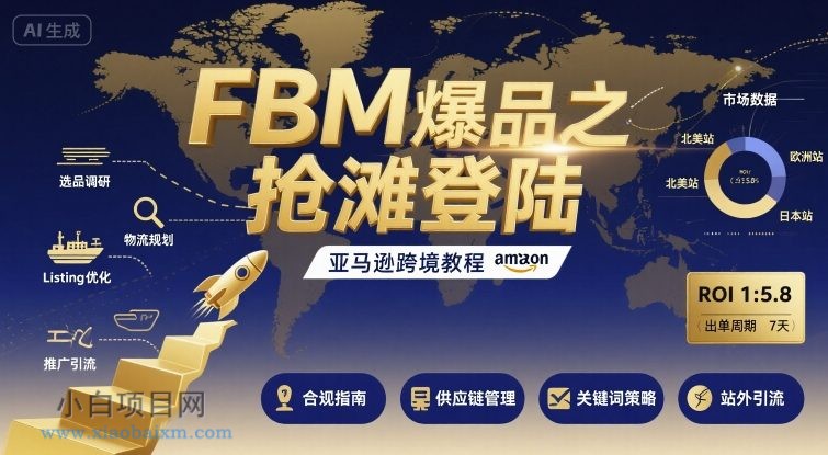 FBM爆品之抢滩登陆-亚马逊跨境教程-小白项目分享网