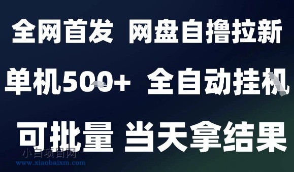 2025最新九月网盘自撸拉新，全自动运行，解放双手，日入5张+，小白可玩，批量操作【揭秘】-小白项目分享网