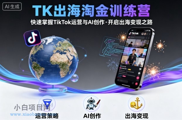 TK出海淘金训练营,助你快速掌握TikTok运营与AI创作,开启出海变现之路
