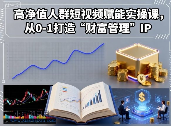 高净值人群短视频赋能实操课，从0-1打造“财富管理”IP-小白项目分享网