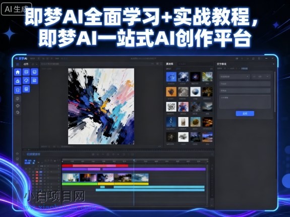即梦AI全面学习+实战教程，即梦AI一站式AI创作平台-小白项目分享网
