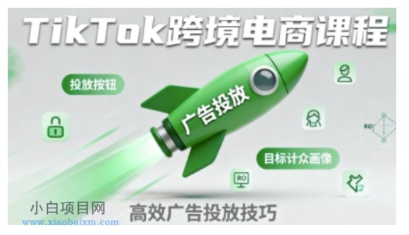TikTok跨境电商全流程实操课，助力从业者掌握TikTok跨境电商运营核心技能，高效开展业务-小白项目分享网