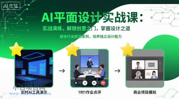 AI平面设计实战课，实战演练，解锁创意之门，掌握设计之道-小白项目分享网