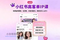 小红书高客单IP课,免费盈利模型、会员制、关键词截流,单账号月入10万+-小白项目分享网