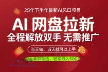 AI网盘推广,完全解放双手,轻松日入500+,真正实现睡后收入-小白项目分享网
