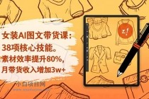 女装AI图文带货课：38项核心技能，素材效率提升80%，月带货收入增加3w+-小白项目分享网