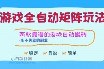 游戏全自动矩阵玩法，日入1000+，永不失业的副业！-小白项目分享网