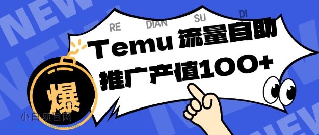 【匠心小白】专注于Temu商家提供精准曝光浏览量，助力店铺排名提升和转化，单机日收入80-130【揭秘】-小白项目分享网