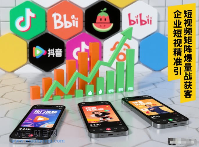 【匠心小白】企业短视频精准引流矩阵获客，短视频矩阵爆量战法-小白项目分享网