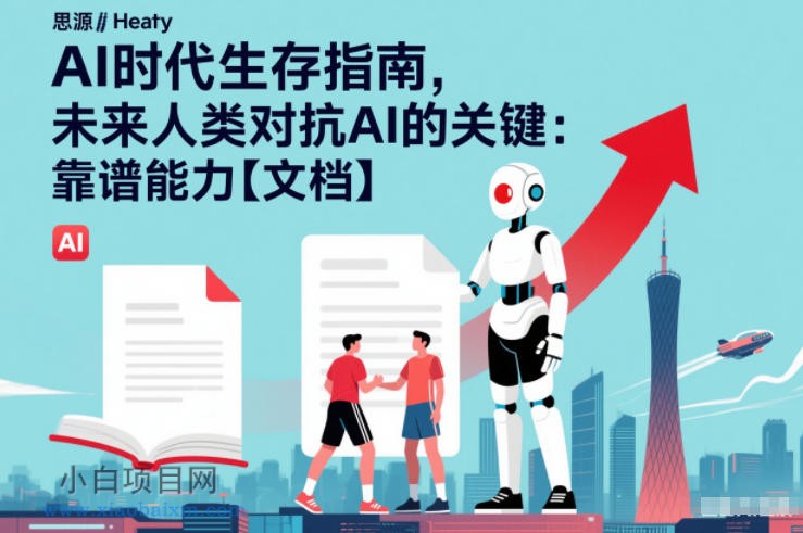 【匠心小白】AI时代生存指南，未来人类对抗AI的关键：靠谱能力【文档】-小白项目分享网