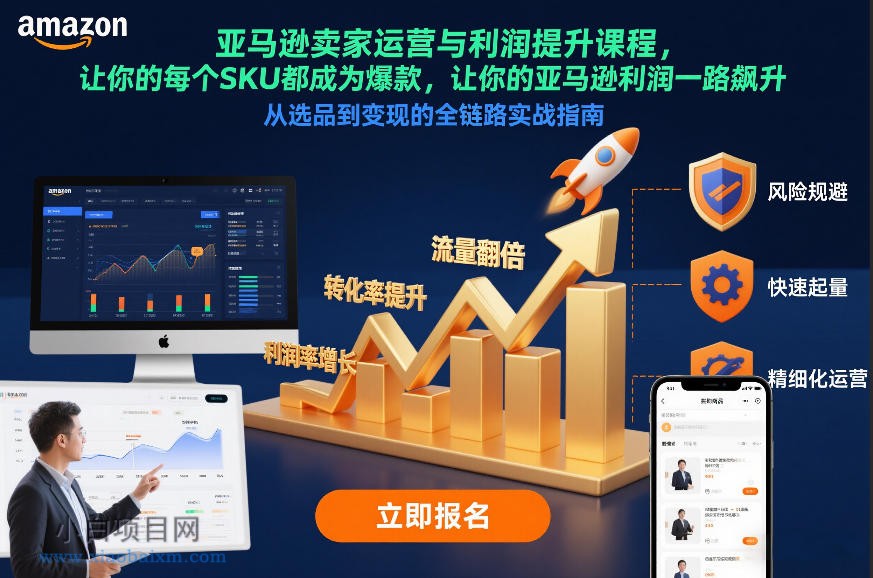 【匠心小白】亚马逊卖家运营与利润提升课程，让你的每个SKU都成为爆款，让你的亚马逊利润一路飙升（更新12月）-小白项目分享网