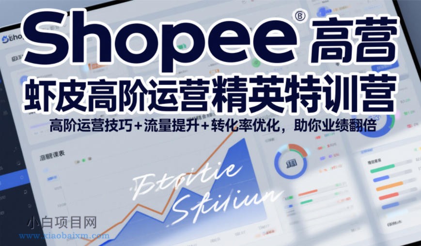 【匠心小白】Shopee虾皮高阶运营精英特训营，高阶运营技巧+流量提升+转化率优化，助你业绩翻倍-小白项目分享网