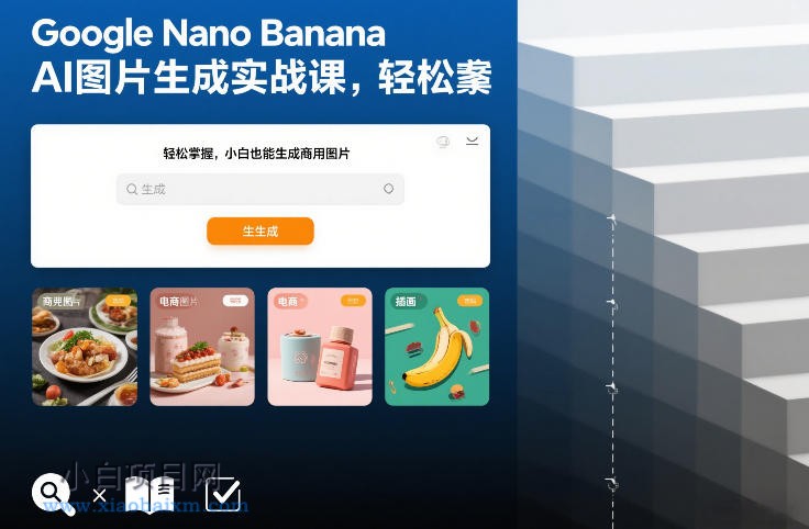 【匠心小白】Google Nano Banana AI图片生成实战课，轻松掌握，小白也能生成商用图片-小白项目分享网