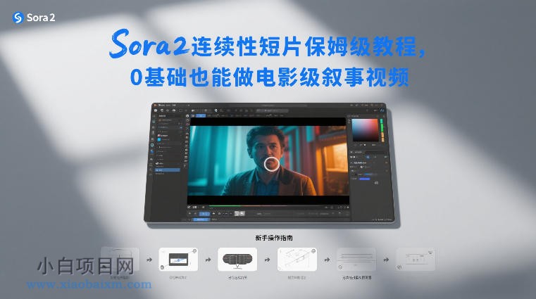 【匠心小白】Sora2连续性短片保姆级教程，0基础也能做电影级叙事视频-小白项目分享网