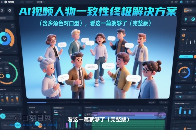 【匠心小白】AI视频人物一致性终极解决方案（含多角色对口型），看这一篇就够了（完整版）-小白项目分享网