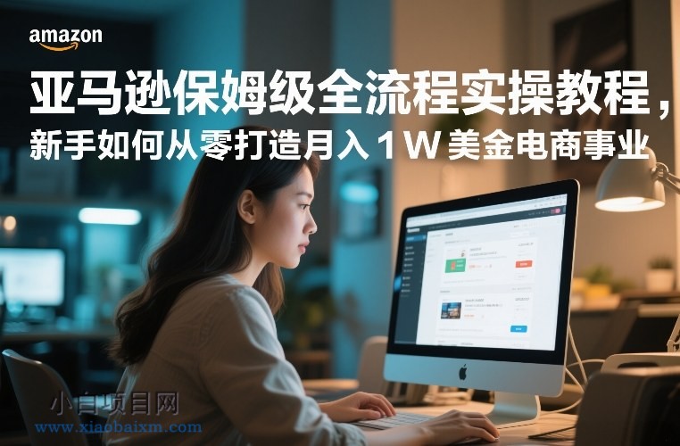 【匠心小白】亚马逊保姆级全流程实操教程，新手如何从零打造月入1W美金电商事业-小白项目分享网